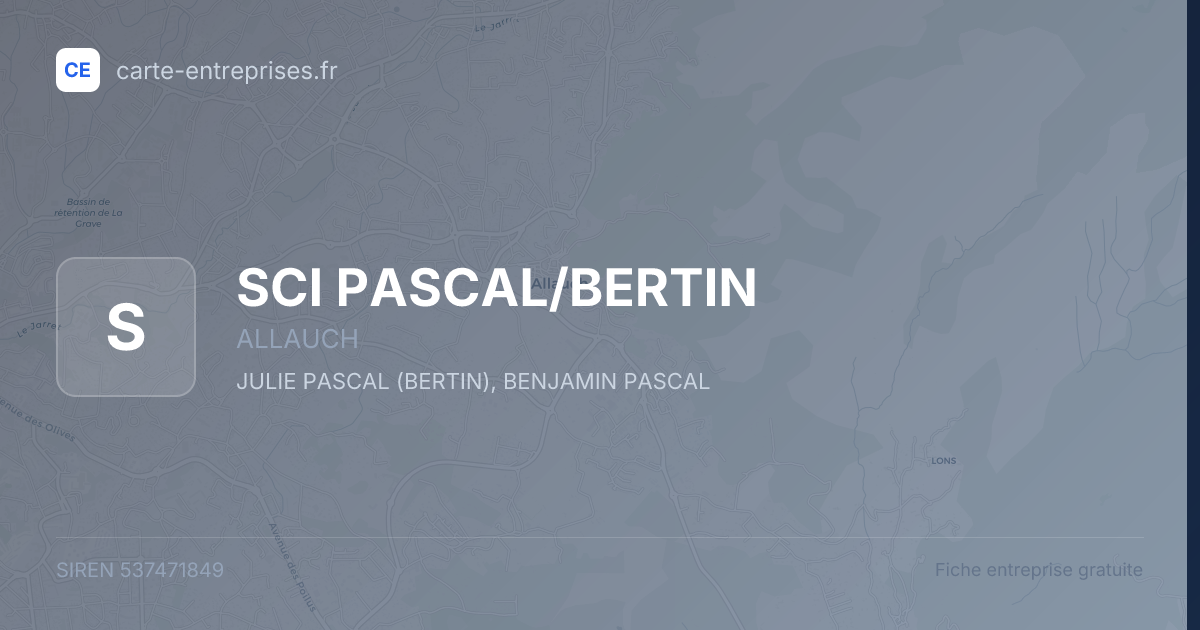 SCI PASCAL/BERTIN — 537471849 — fiche entreprise
