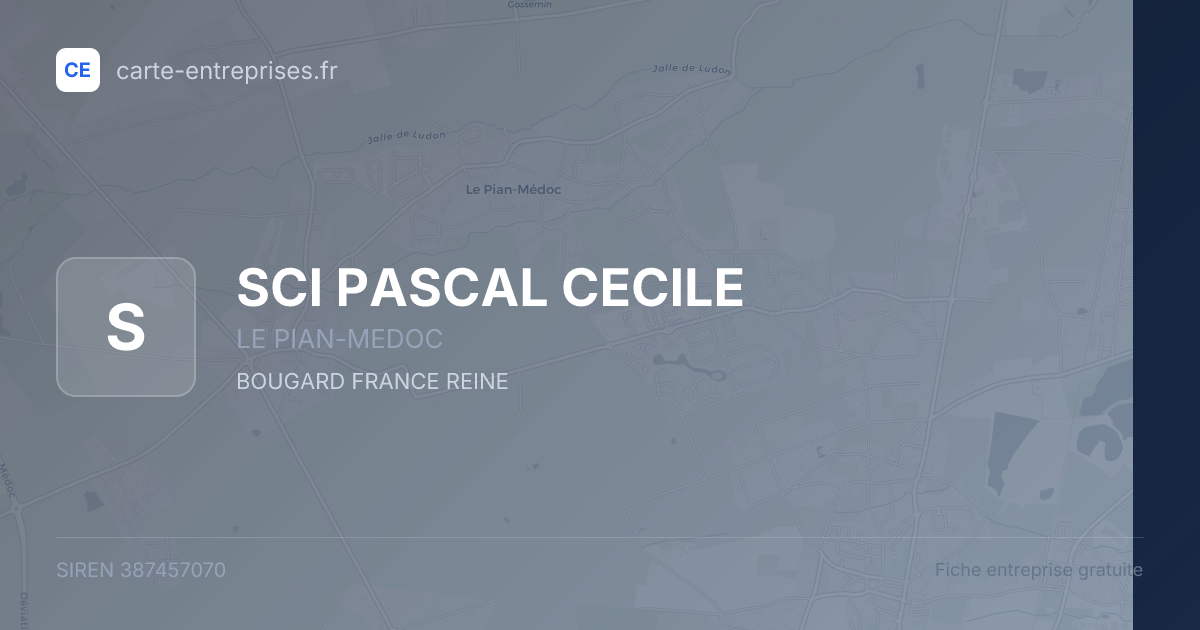 SCI  PASCAL   CECILE — 387457070 — fiche entreprise