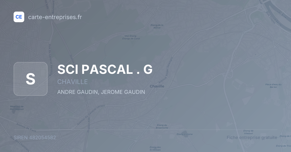 SCI PASCAL . G — 482054582 — fiche entreprise