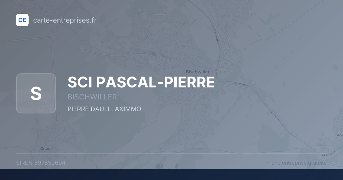 SCI PASCAL-PIERRE — 897659694 — fiche entreprise