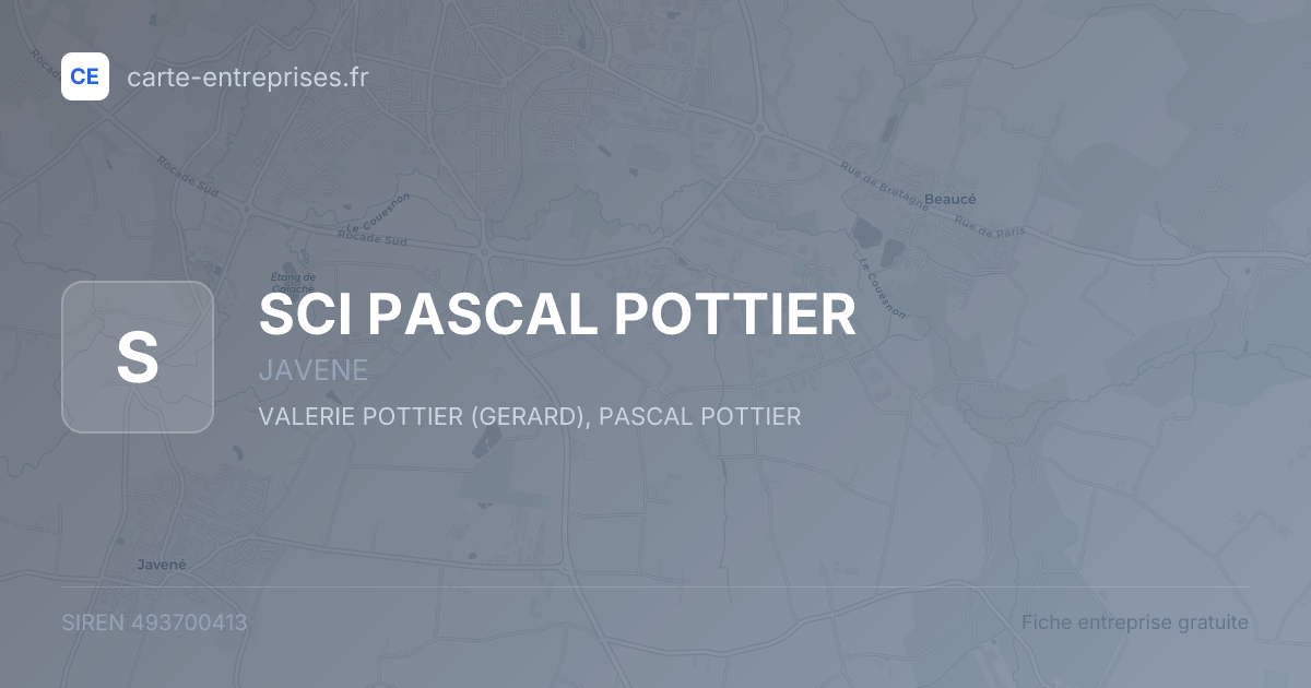 SCI PASCAL POTTIER — 493700413 — fiche entreprise