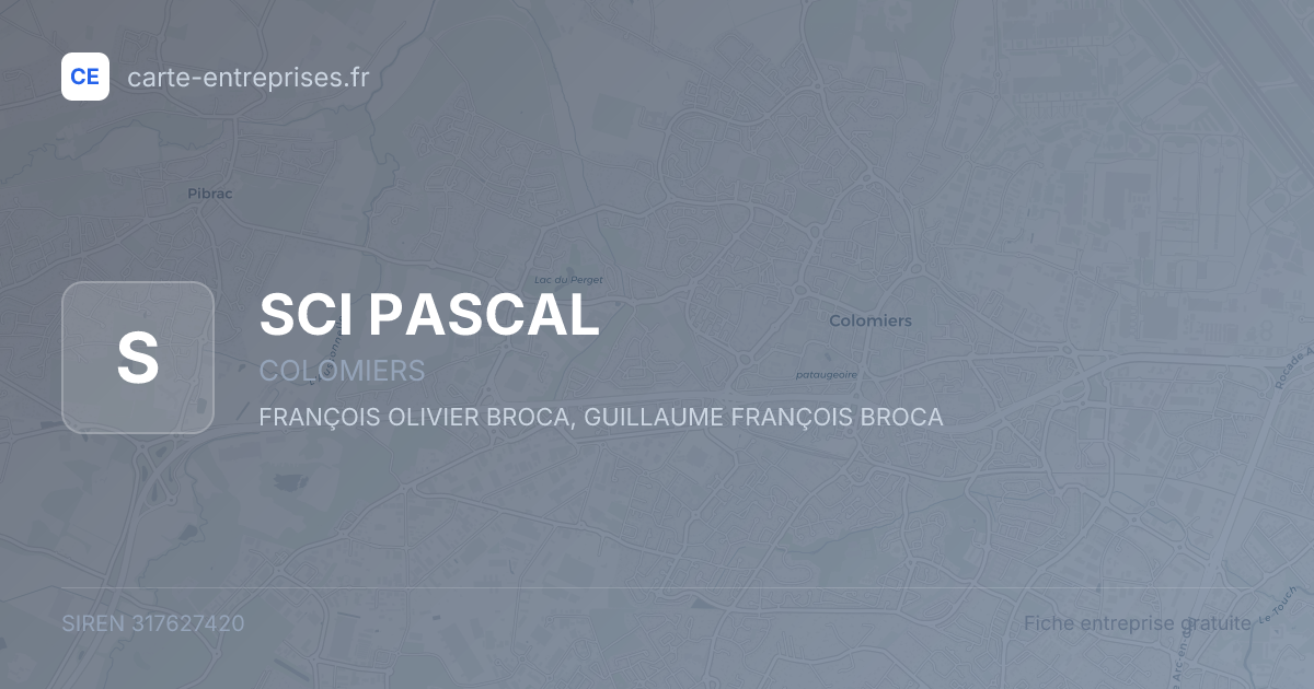 SCI PASCAL — 317627420 — fiche entreprise
