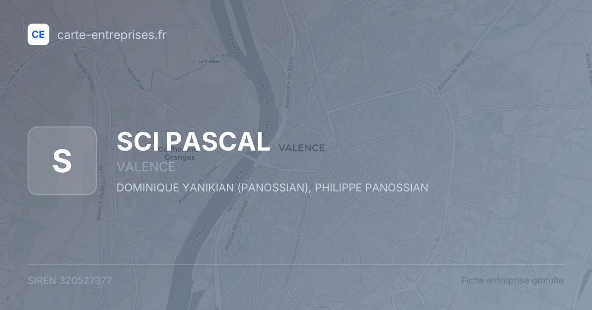 SCI PASCAL — 320527377 — fiche entreprise