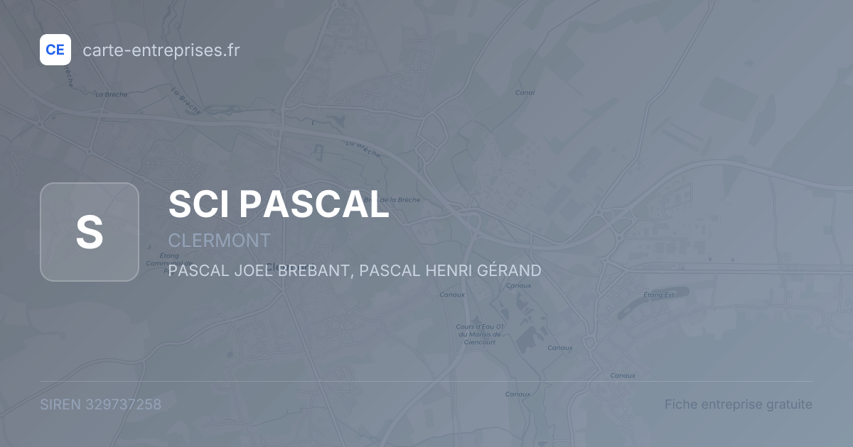 SCI PASCAL — 329737258 — fiche entreprise