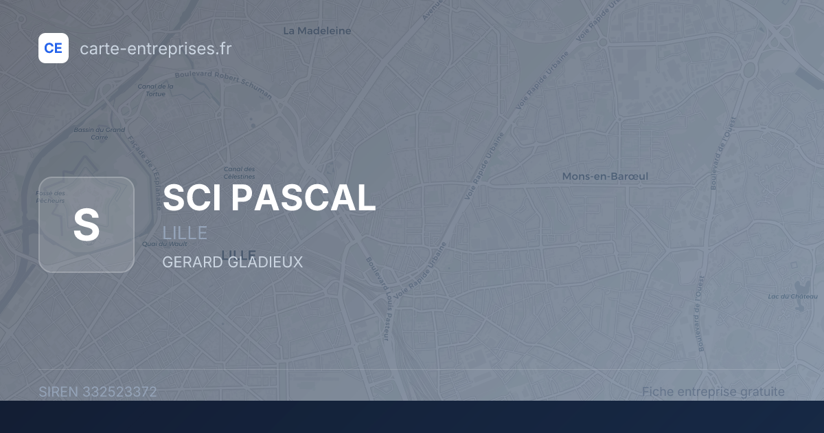 SCI PASCAL — 332523372 — fiche entreprise