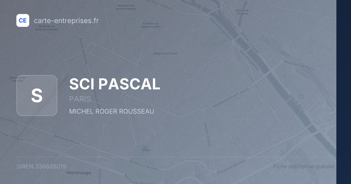 SCI PASCAL — 338826019 — fiche entreprise
