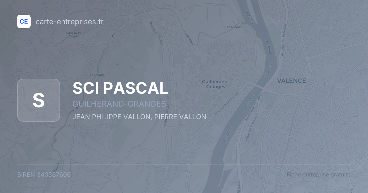 SCI PASCAL — 340367606 — fiche entreprise