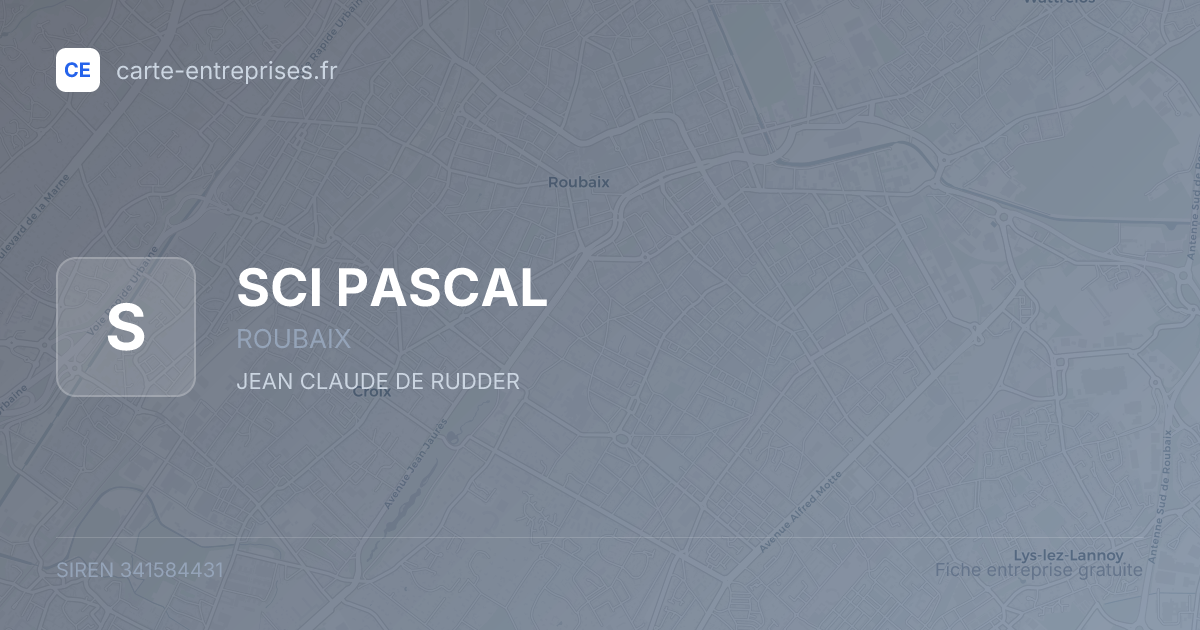 SCI PASCAL — 341584431 — fiche entreprise
