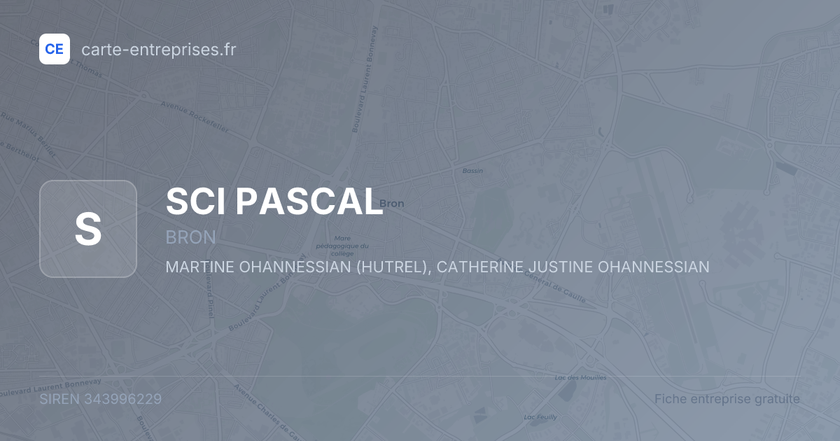SCI PASCAL — 343996229 — fiche entreprise