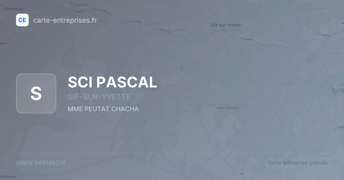 SCI PASCAL — 349395376 — fiche entreprise