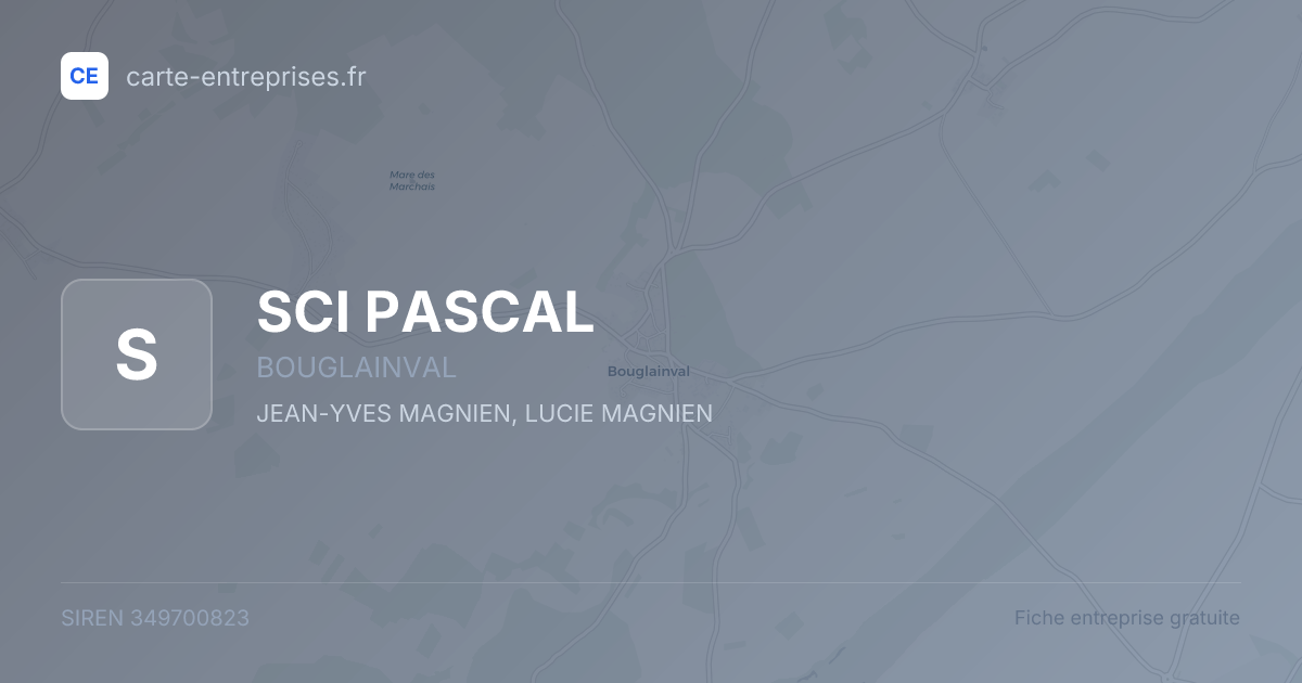 SCI PASCAL — 349700823 — fiche entreprise