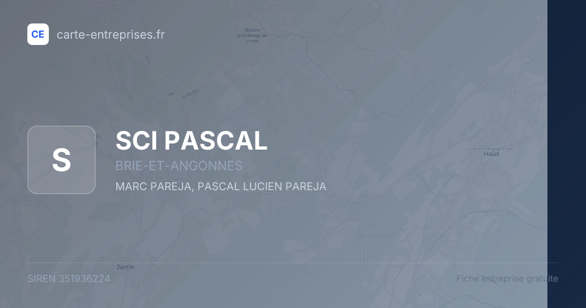SCI PASCAL — 351936224 — fiche entreprise