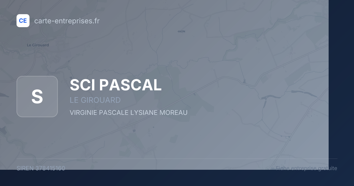 SCI PASCAL — 378415160 — fiche entreprise