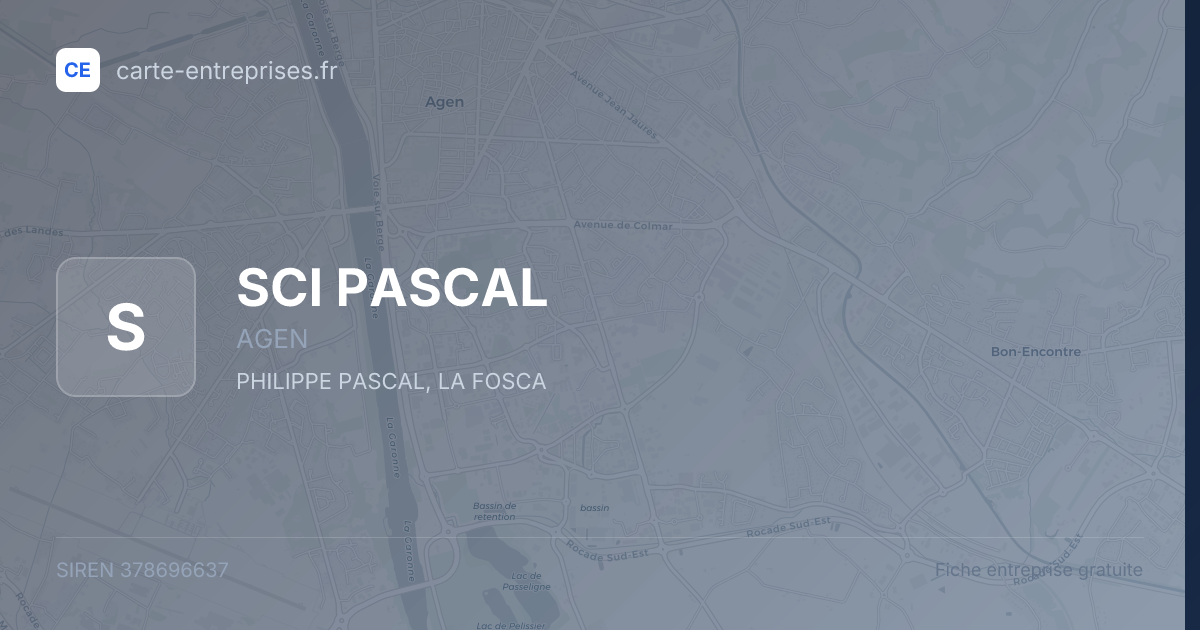 SCI PASCAL — 378696637 — fiche entreprise