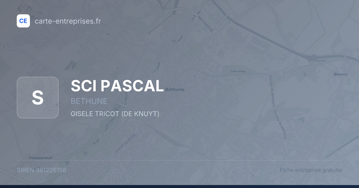 SCI PASCAL — 381226158 — fiche entreprise