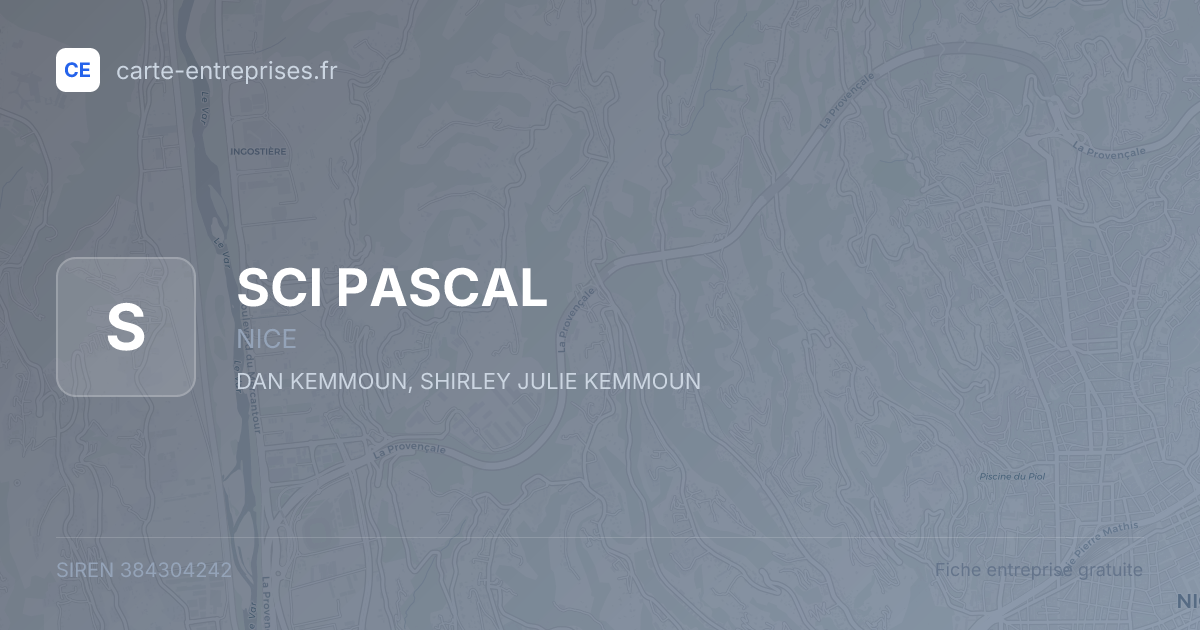 SCI PASCAL — 384304242 — fiche entreprise