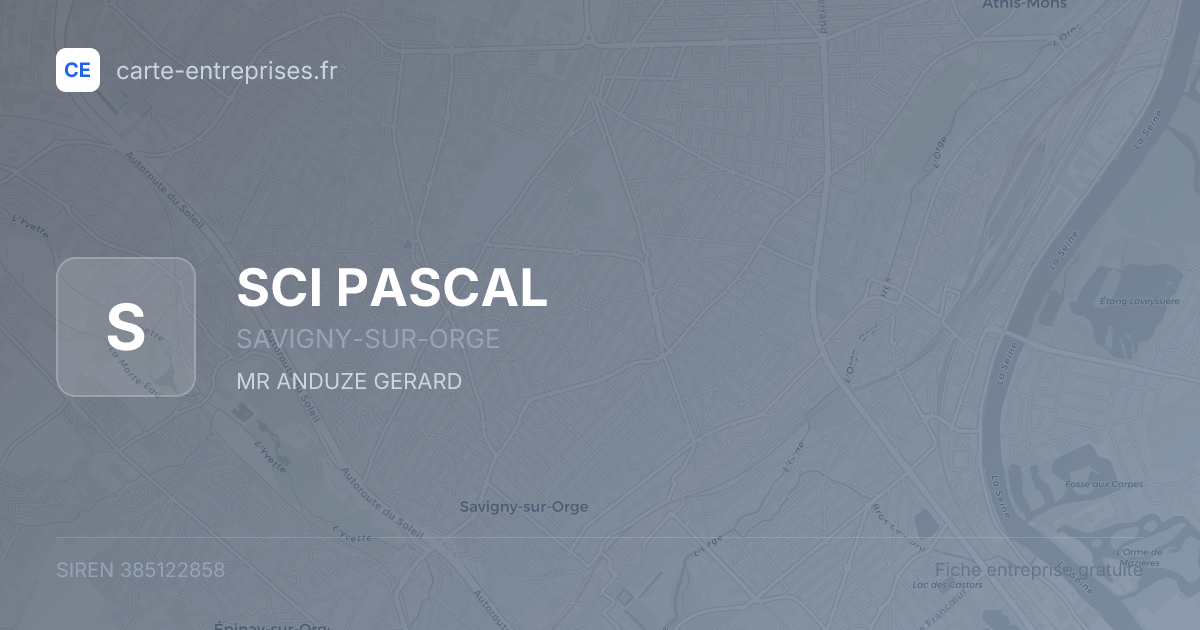 SCI PASCAL — 385122858 — fiche entreprise