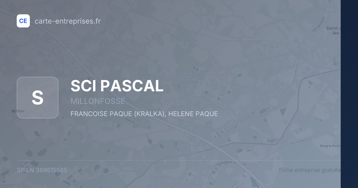 SCI PASCAL — 388615585 — fiche entreprise