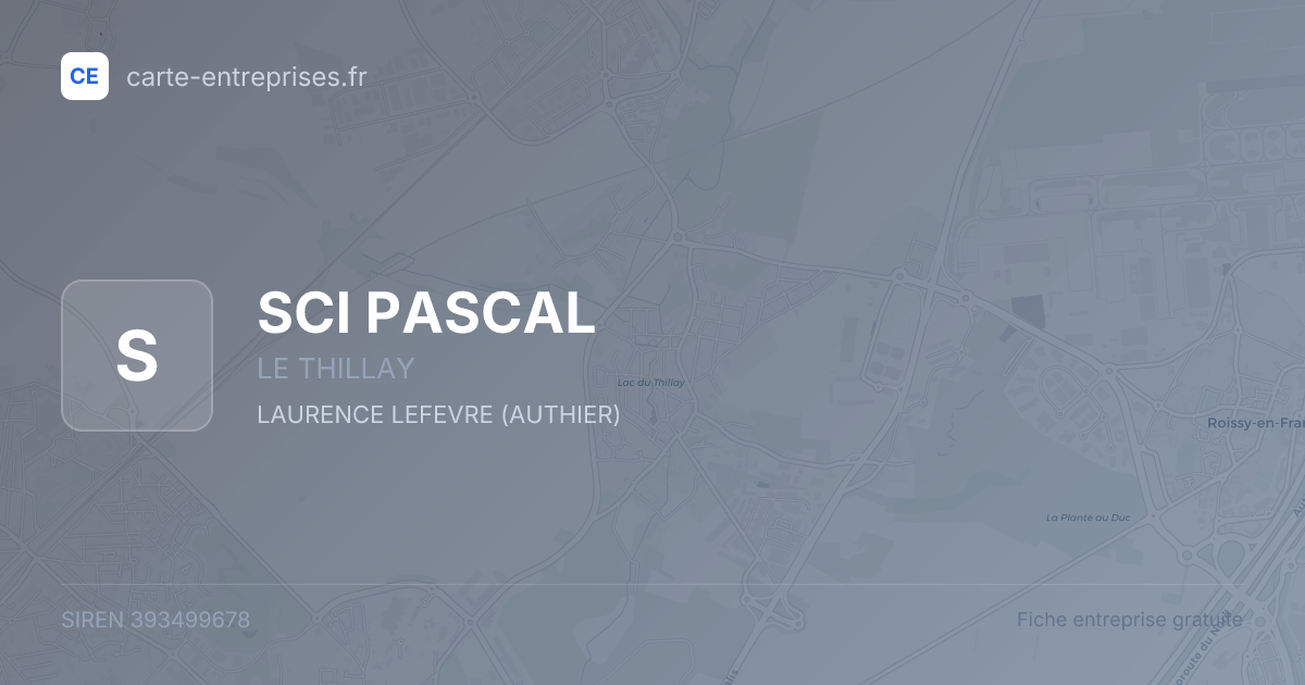 SCI PASCAL — 393499678 — fiche entreprise
