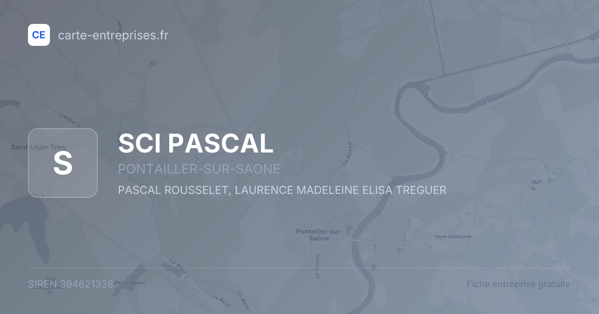 SCI PASCAL — 394621338 — fiche entreprise