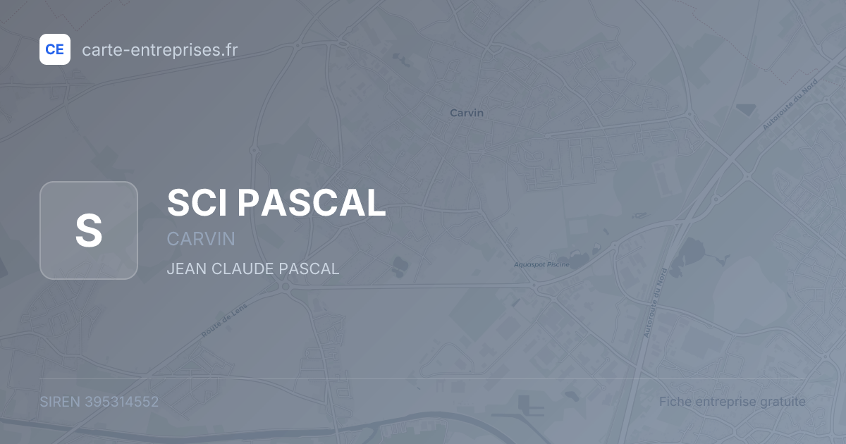 SCI PASCAL — 395314552 — fiche entreprise
