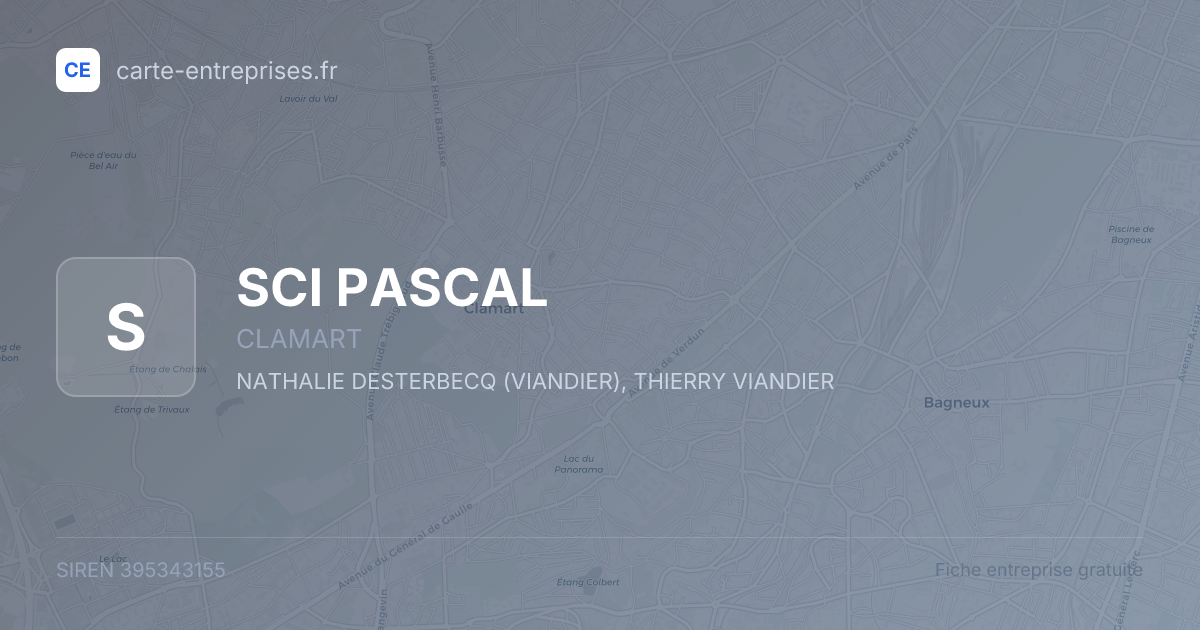 SCI PASCAL — 395343155 — fiche entreprise