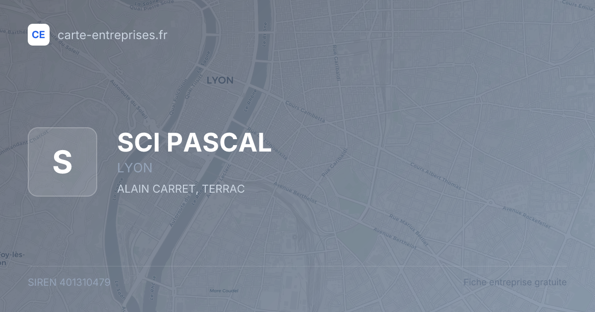 SCI PASCAL — 401310479 — fiche entreprise