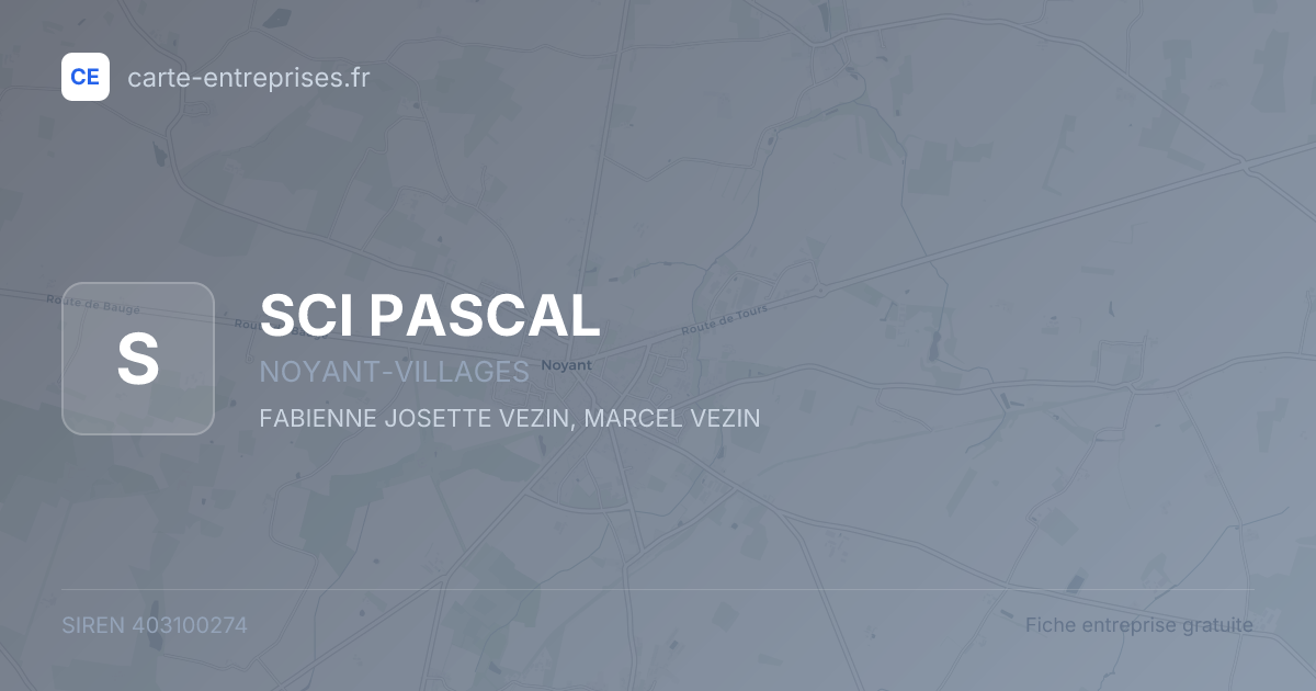 SCI PASCAL — 403100274 — fiche entreprise