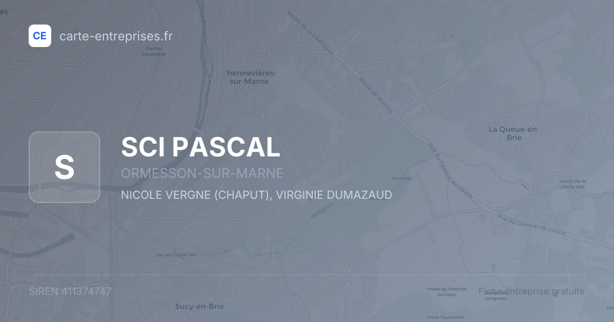 SCI PASCAL — 411374747 — fiche entreprise