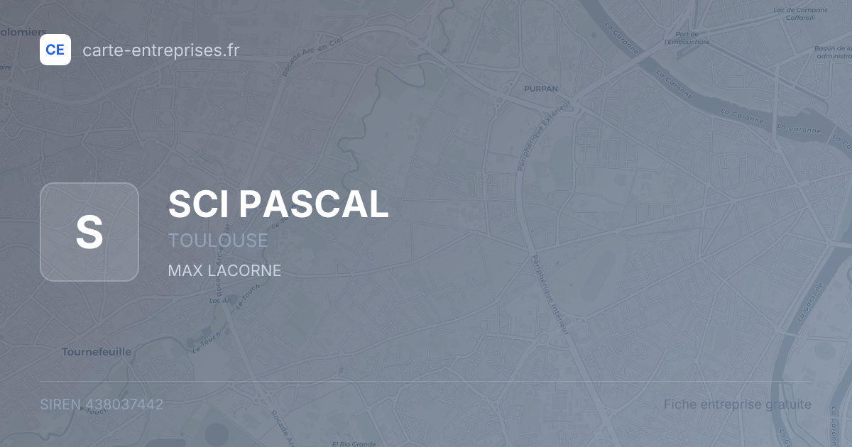 SCI PASCAL — 438037442 — fiche entreprise