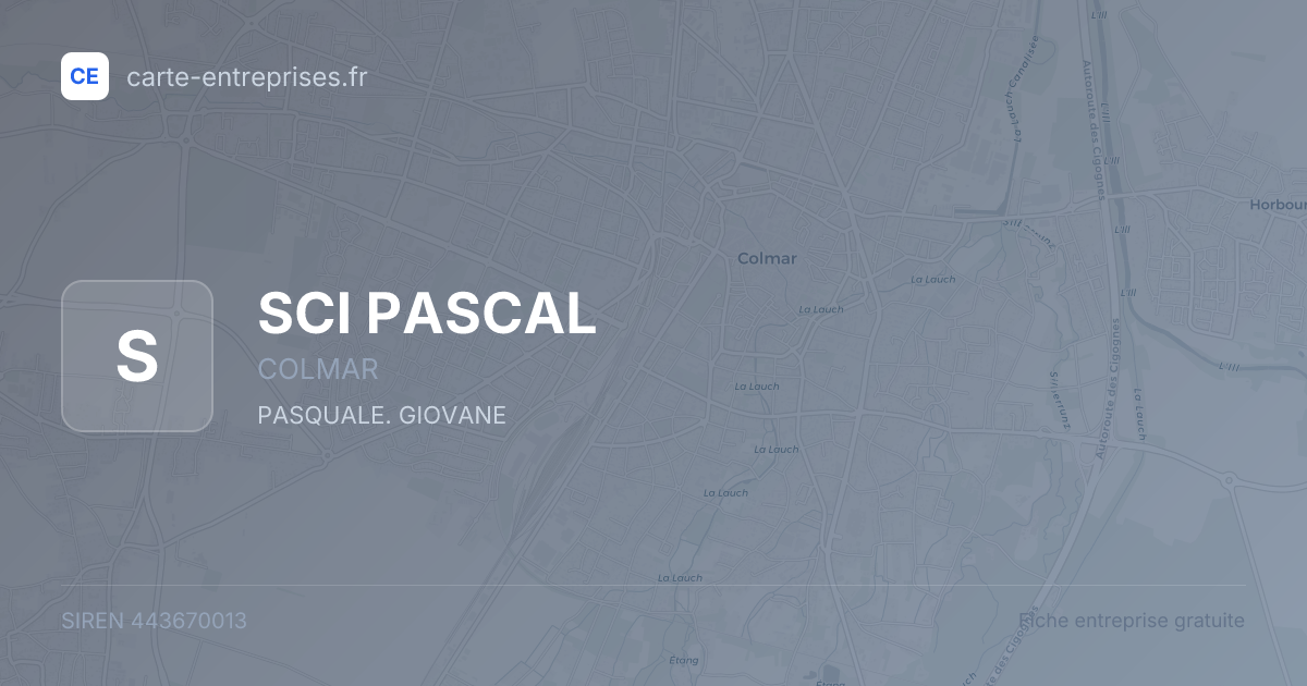 SCI PASCAL — 443670013 — fiche entreprise