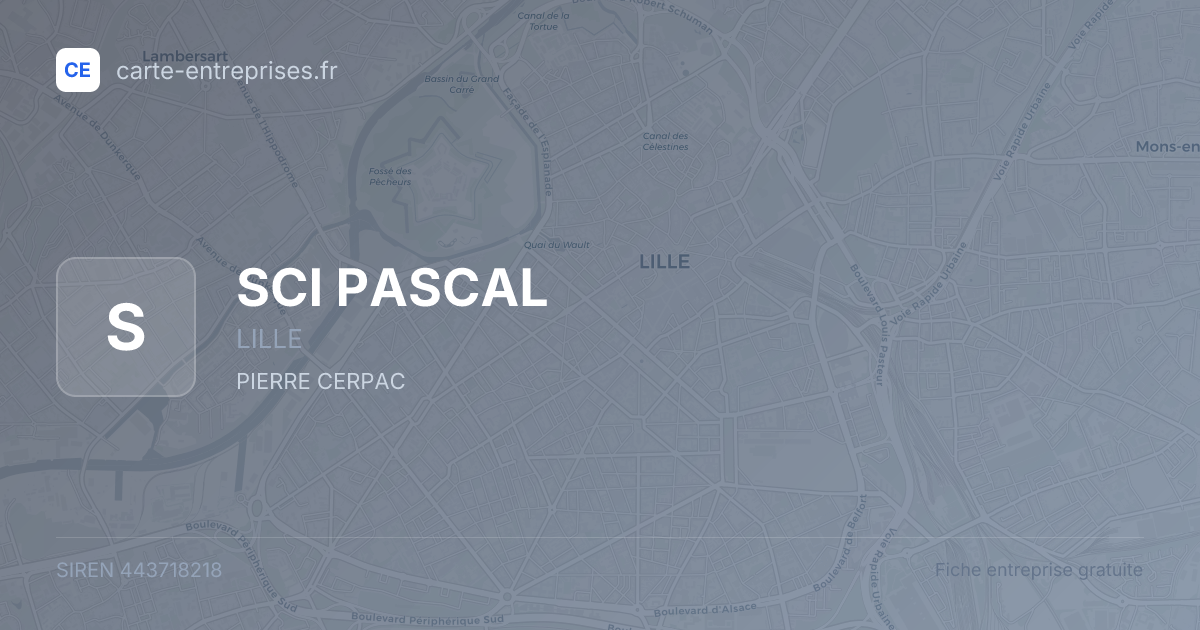 SCI PASCAL — 443718218 — fiche entreprise