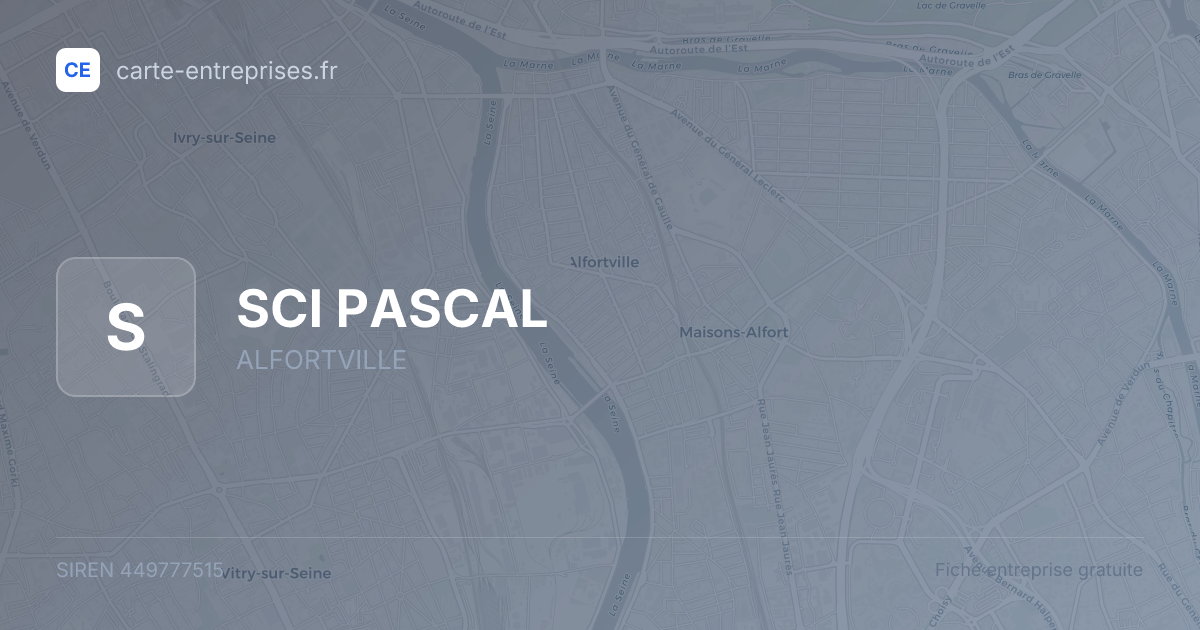 SCI PASCAL — 449777515 — fiche entreprise