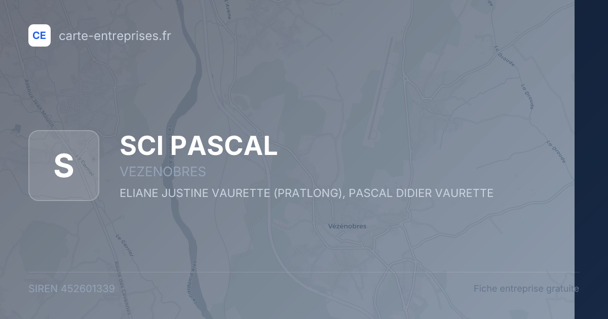 SCI PASCAL — 452601339 — fiche entreprise