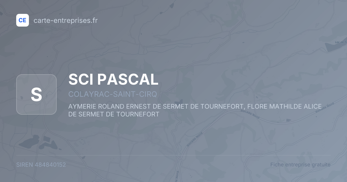 SCI PASCAL — 484840152 — fiche entreprise