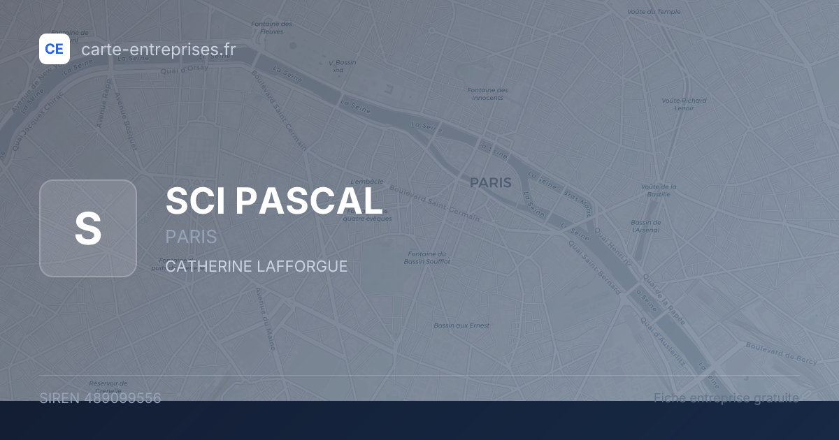 SCI PASCAL — 489099556 — fiche entreprise