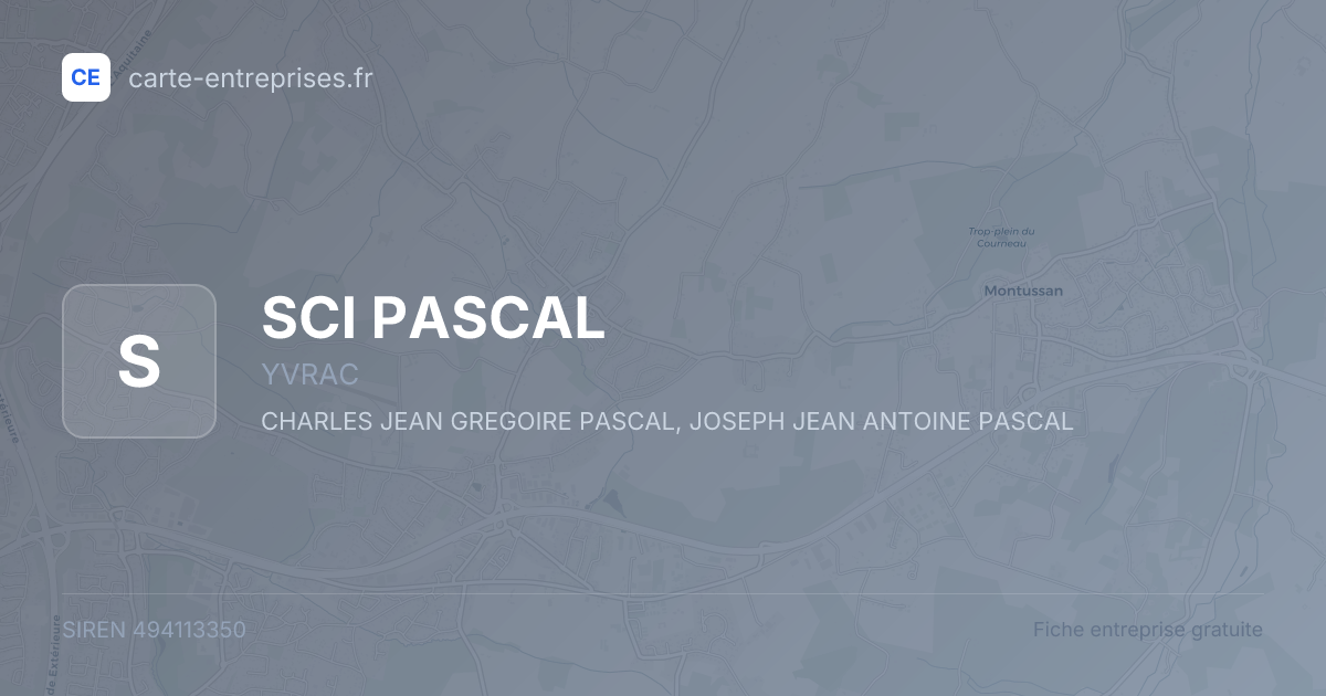 SCI PASCAL — 494113350 — fiche entreprise