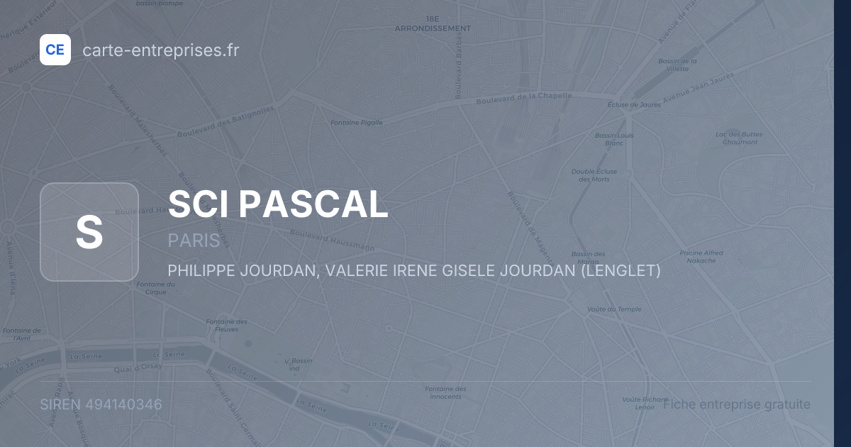 SCI PASCAL — 494140346 — fiche entreprise