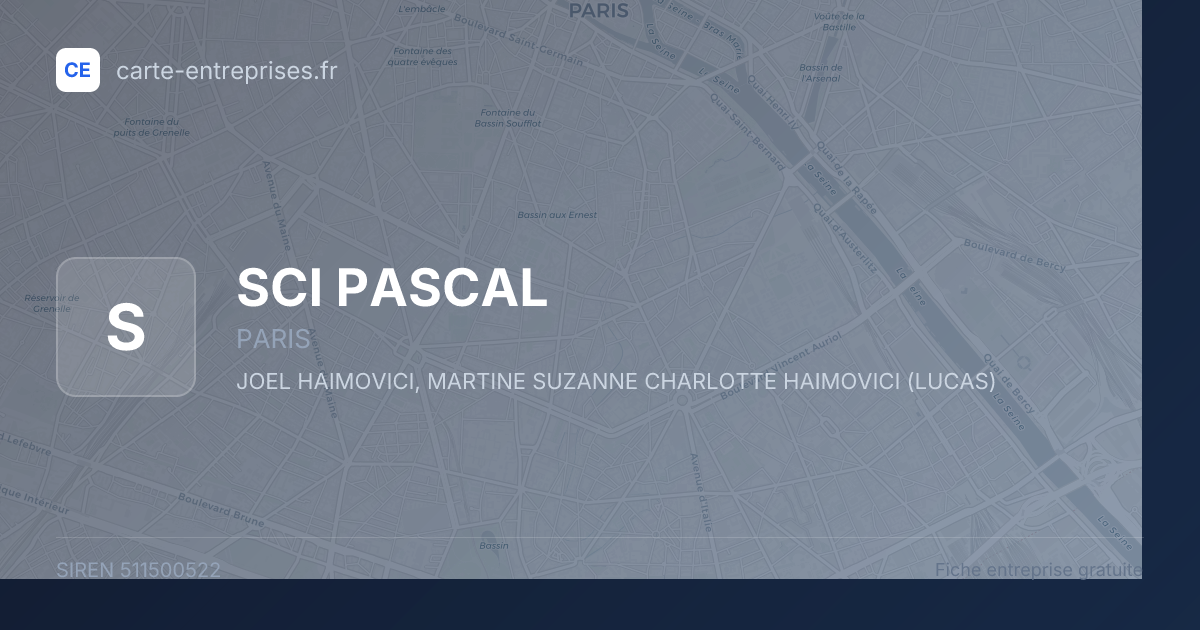 SCI PASCAL — 511500522 — fiche entreprise