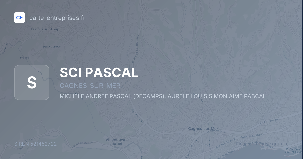 SCI PASCAL — 521452722 — fiche entreprise