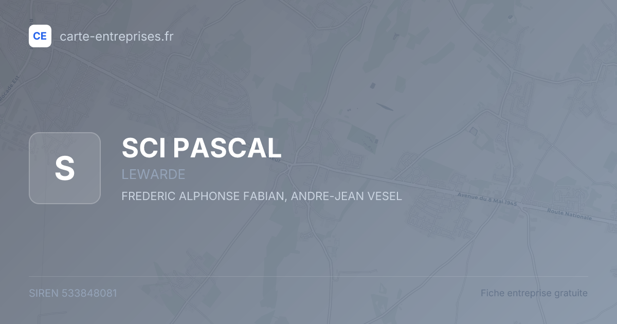 SCI PASCAL — 533848081 — fiche entreprise