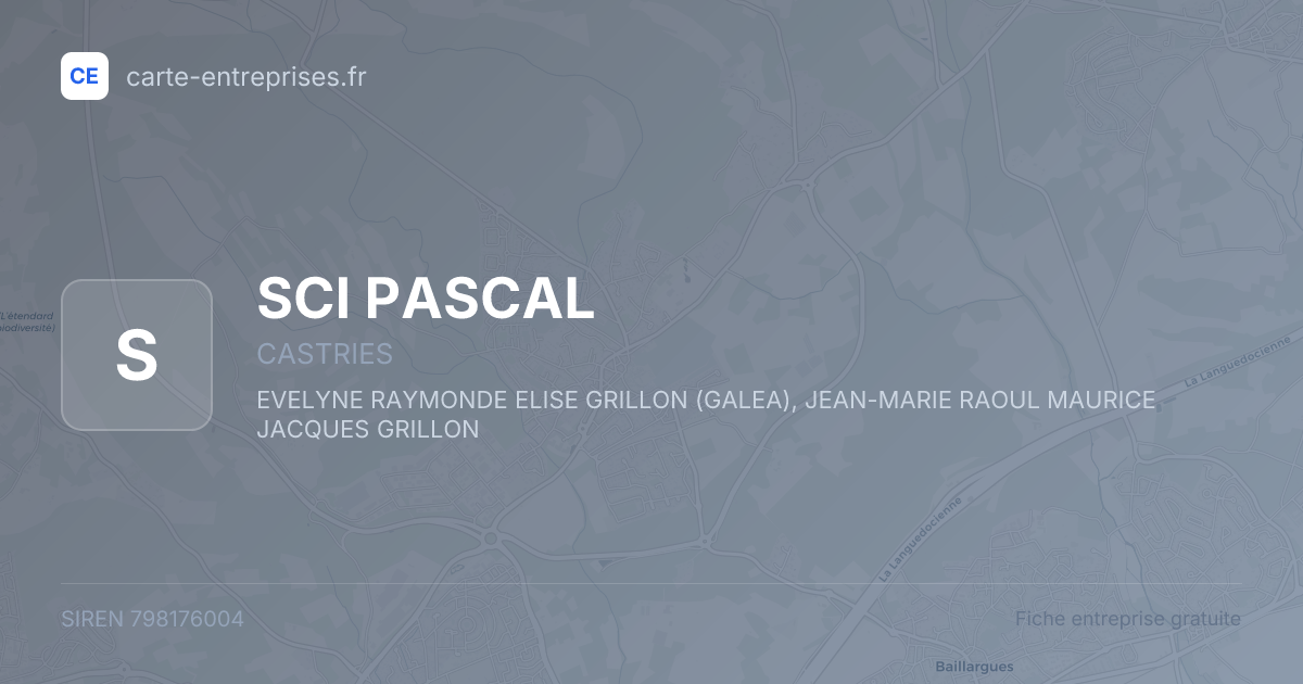 SCI PASCAL — 798176004 — fiche entreprise
