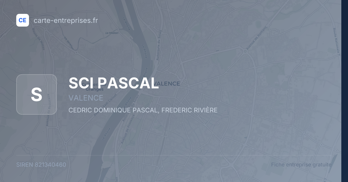 SCI PASCAL — 821340460 — fiche entreprise