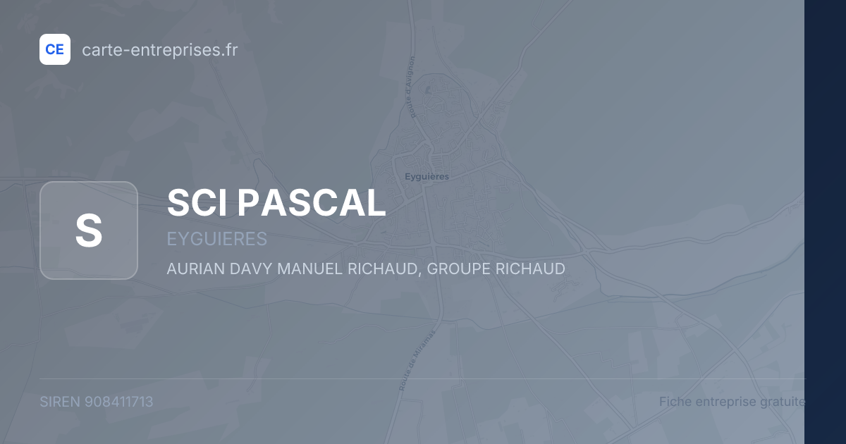 SCI PASCAL — 908411713 — fiche entreprise