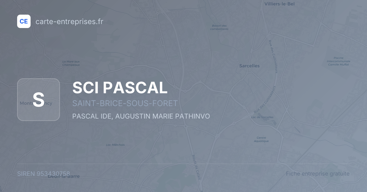 SCI PASCAL — 953430758 — fiche entreprise