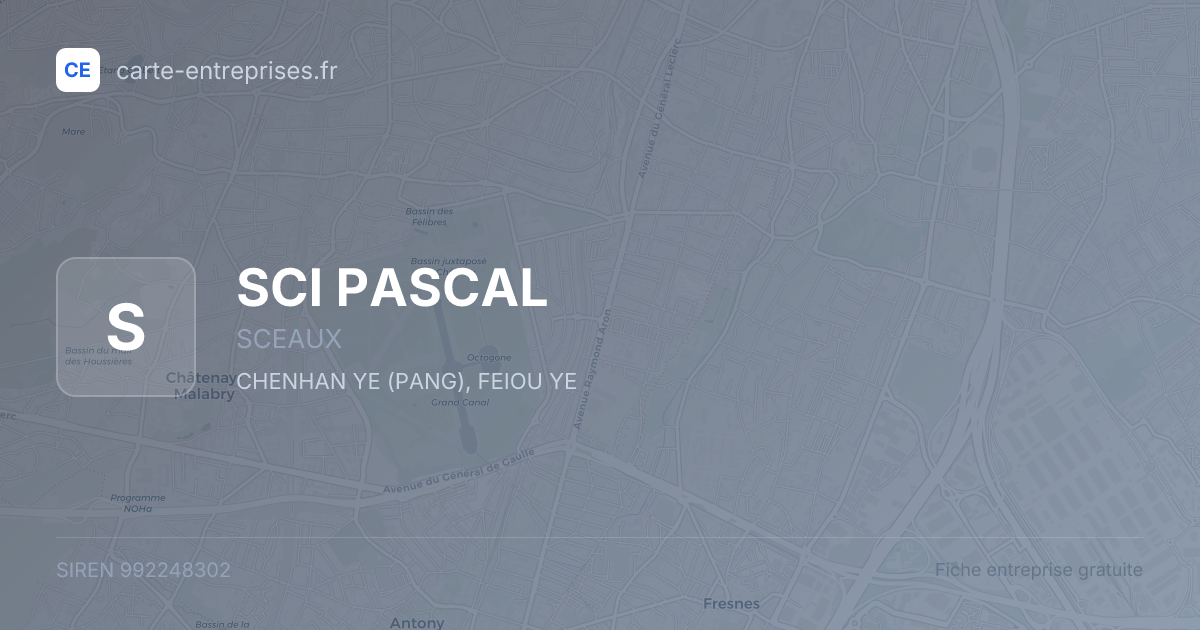 SCI PASCAL — 992248302 — fiche entreprise