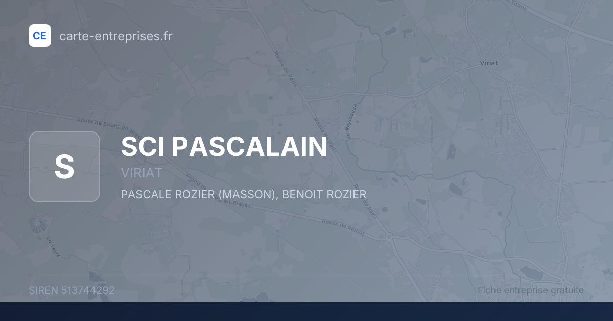 SCI PASCALAIN — 513744292 — fiche entreprise
