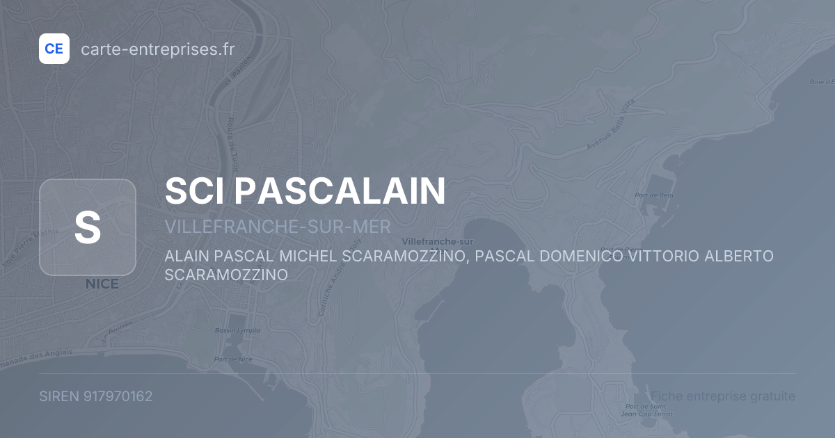 SCI PASCALAIN — 917970162 — fiche entreprise