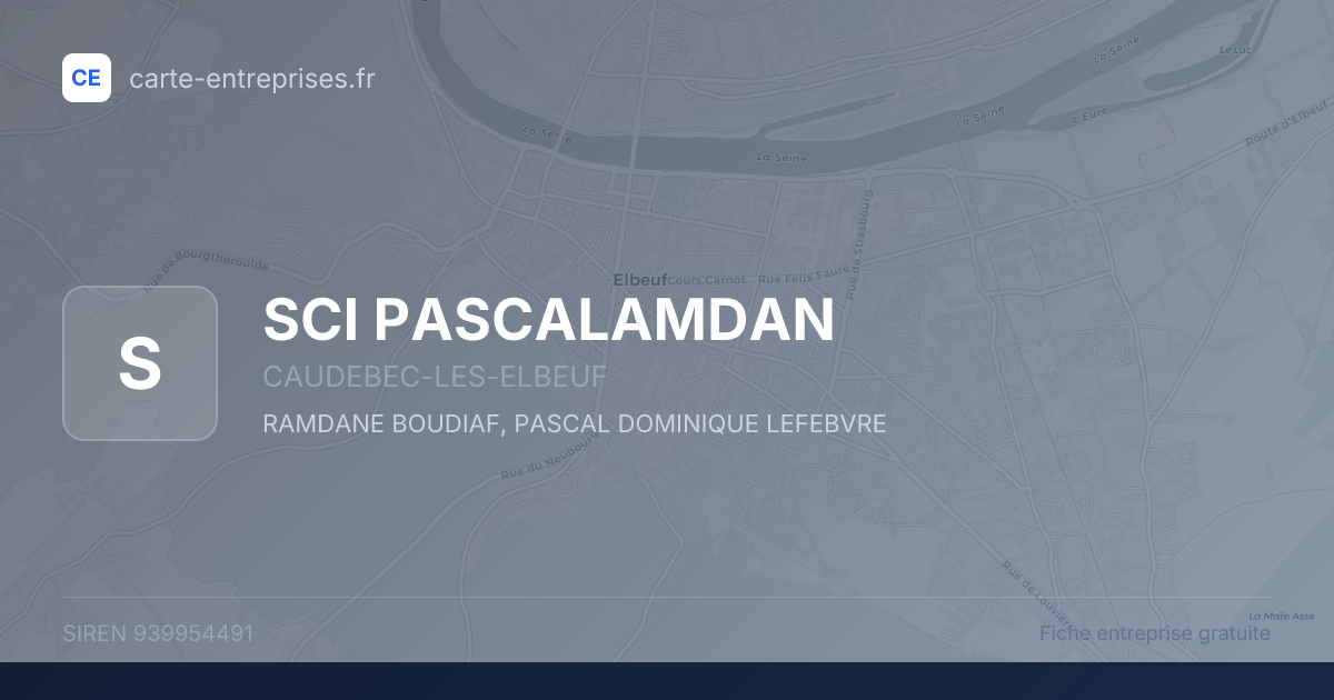 SCI PASCALAMDAN — 939954491 — fiche entreprise