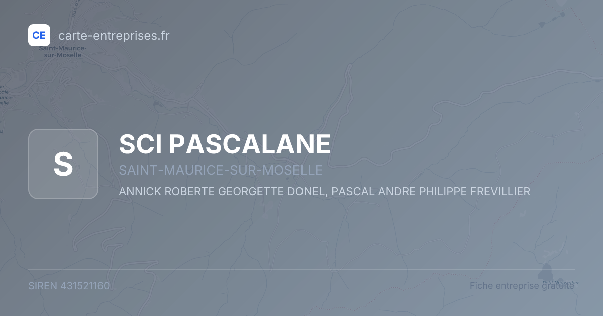 SCI PASCALANE — 431521160 — fiche entreprise
